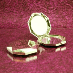 Ezüst zsebtükör * nyolcszög, Ø 6,5 cm