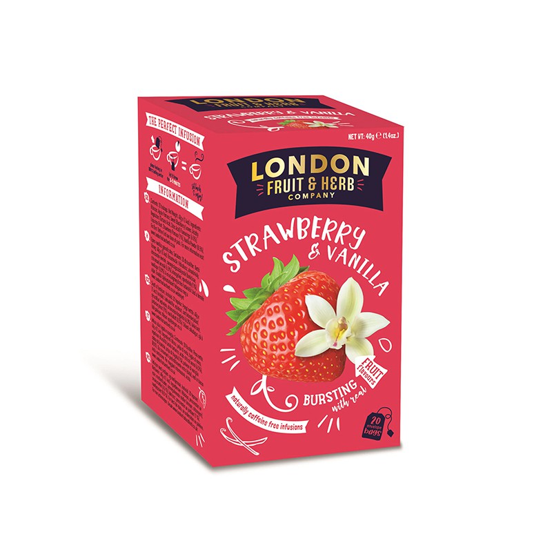 LONDON Fruit & Herb gyümölcstea eper-vanília