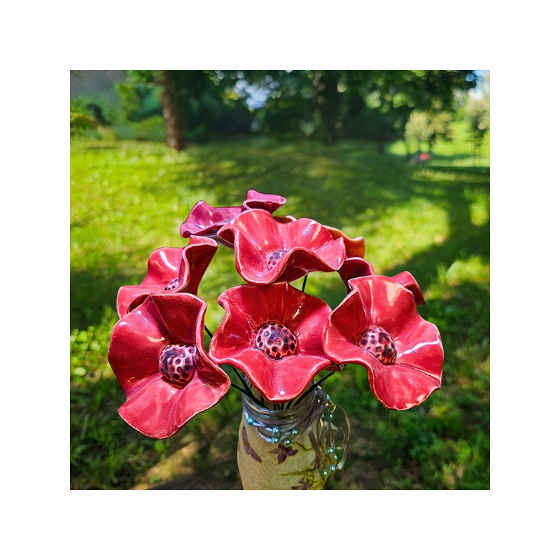 Pipacs * kerámia virág, nagy