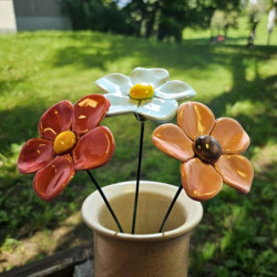 Szellőrózsa * kerámia virág, nagy