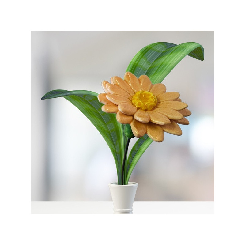 Dupla gerbera * kerámia virág, nagy