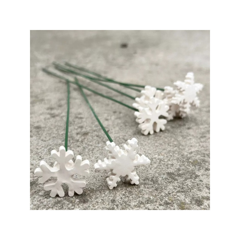 Kerámia Hópehely * fehér * dísz