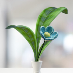 Sziromvirág - kerek * kerámia virág, közepes