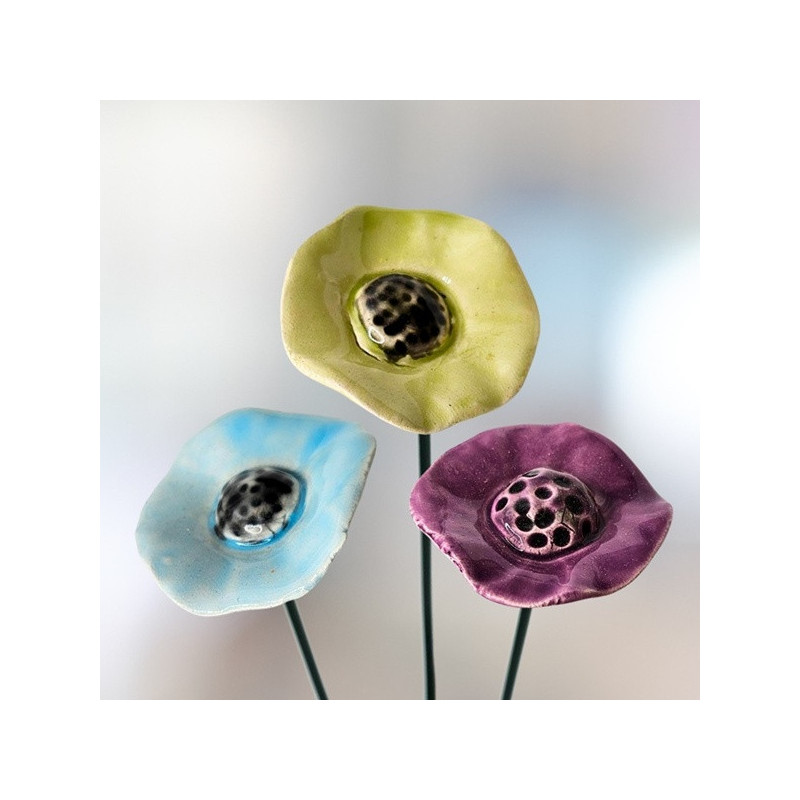 Mákvirág * kerámia virág, közepes