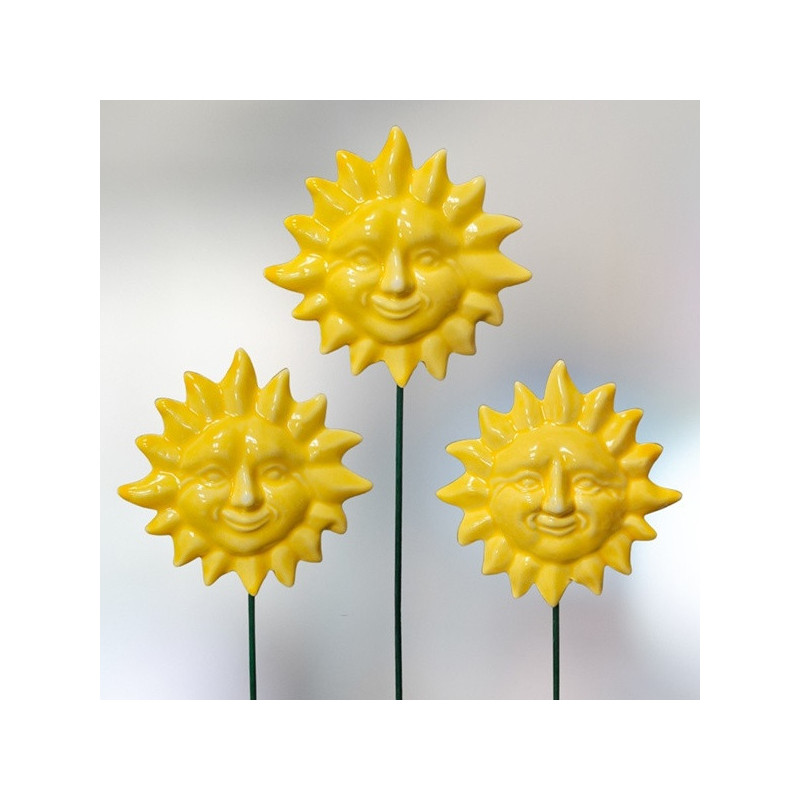 Kerámia mosolygós Napocska beszúrható dísz