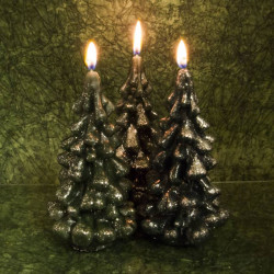 Fenyőfa alakú karácsonyi gyertya * több színben - nagy