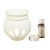 ”LILIOM” aromalámpa + 1db 10 ml illóolaj + mécses, ajándékcsomag, díszcsomagolásban