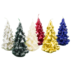 Fenyőfa alakú karácsonyi gyertya * több színben - nagy