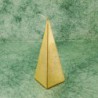 Piramis rusztikus gyertya * arany * 15 cm
