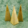 Piramis rusztikus gyertya * arany * 15 cm