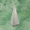 Piramis rusztikus gyertya * ezüst * 15 cm