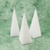 Piramis rusztikus gyertya * fehér * 15 cm