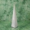 Piramis rusztikus gyertya * ezüst * 25 cm