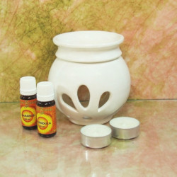 "LILIOM" aromalámpa * kerámia - fehér