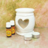 "SZÍV4U" aromalámpa * kerámia - fehér
