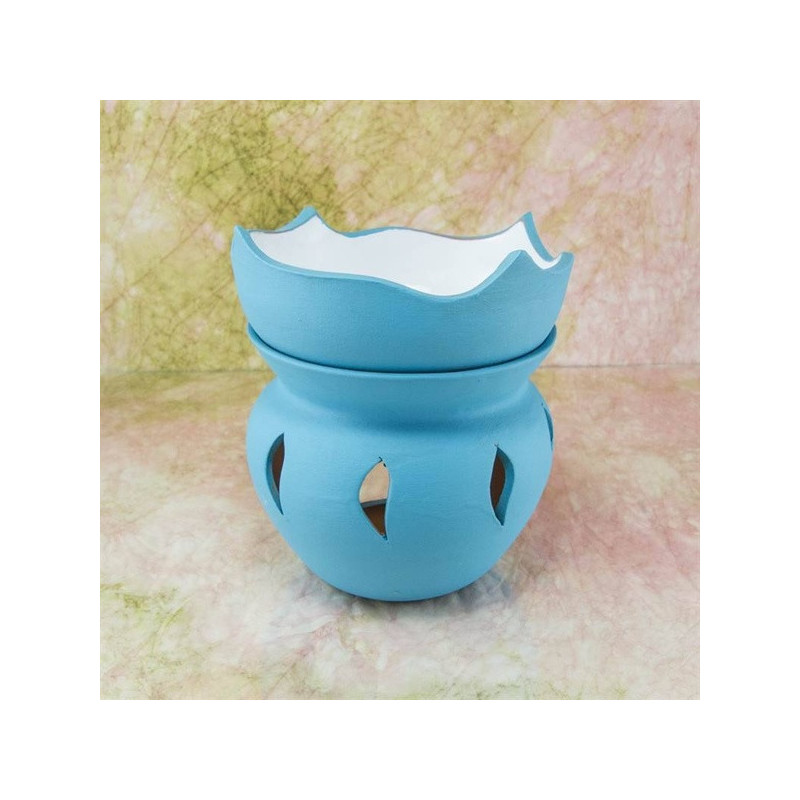 "TAVIRÓZSA" aromalámpa * kerámia - türkizkék