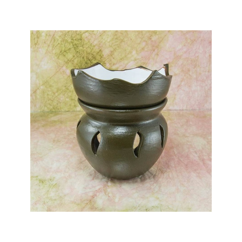 "TAVIRÓZSA" aromalámpa * kerámia - sötétbarna