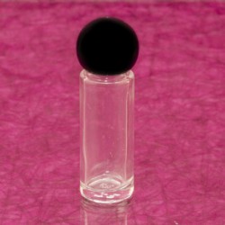 Üvegcse * 5 ml, fekete, gömbölyű kupakkal