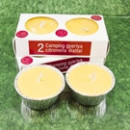 Citronella illatú kültéri szúnyogriasztó camping gyertyák
